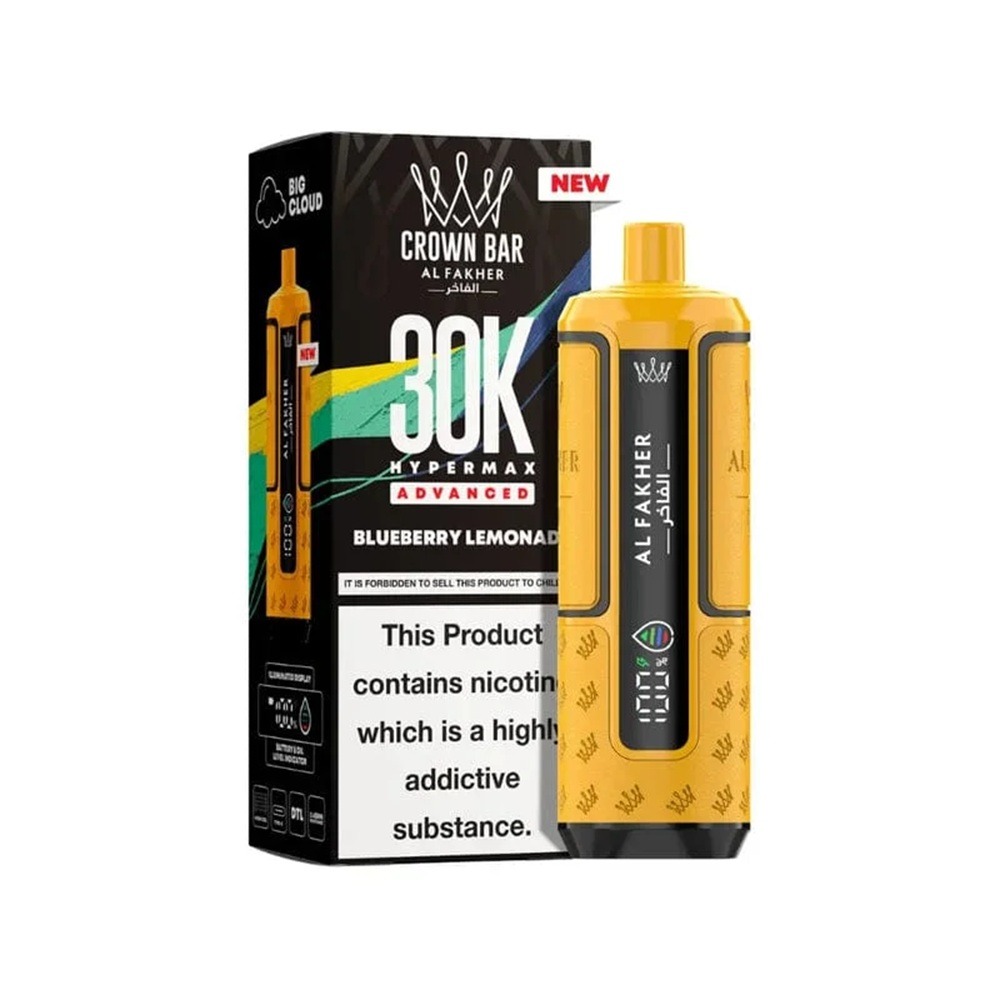 Al Fakher Crown Bar Hyper Max wegwerpvape met 30.000 trekjes (1.) AL Fakher Crown Bar Hyper Max 30000 Puffs Disposable Vape - Afbeelding 1