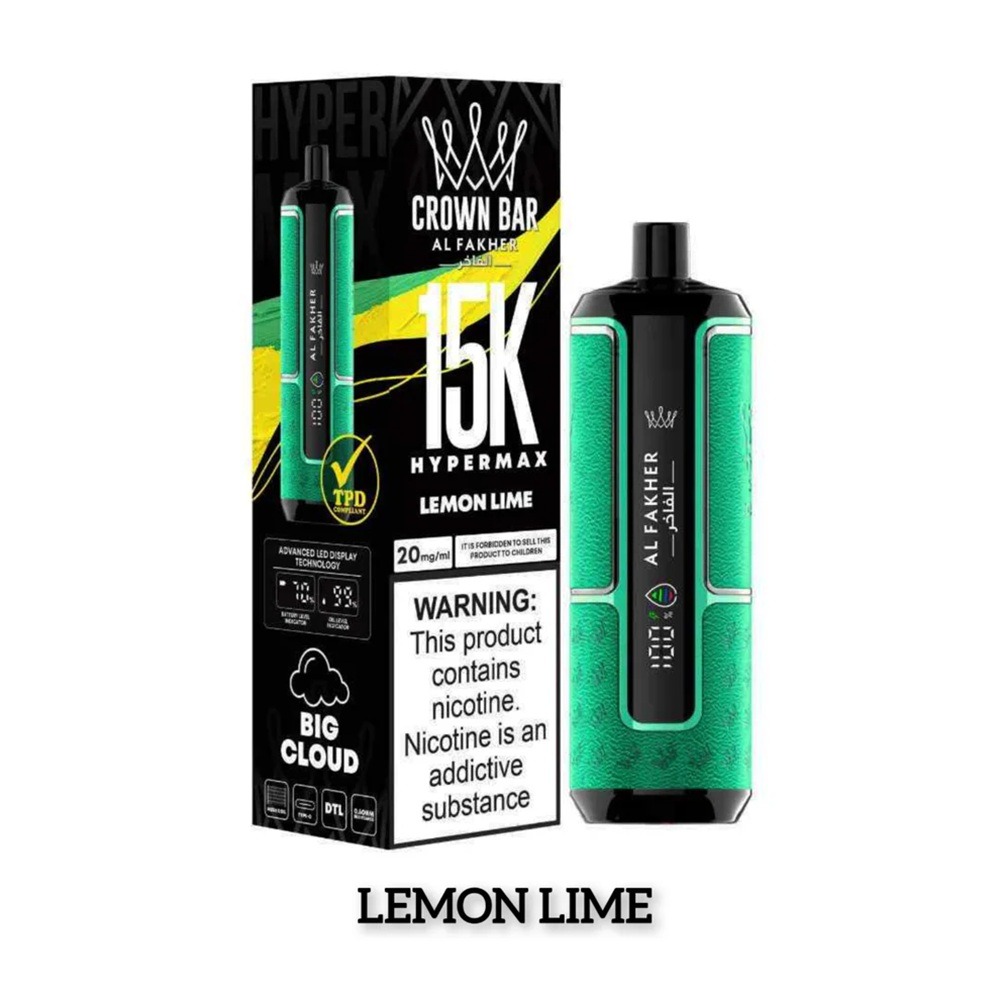 Al Fakher Crown Bar Hypermax 15000 Puffs (1) AL Fakher Crown Bar Hyper Max15000 Puffs Disposable Vape - Afbeelding 1
