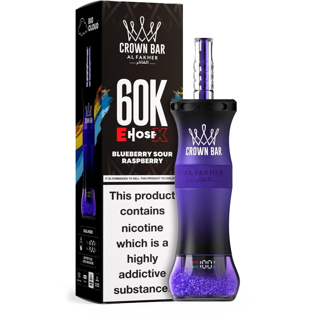 AL Fakher Crown Bar E Hose X Disposable (60000 Puffs) - Image 5