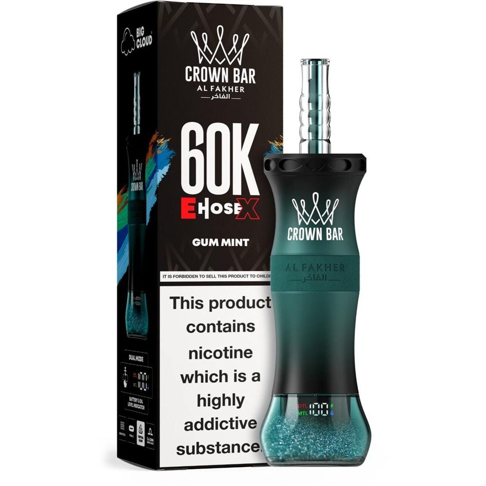 AL Fakher Crown Bar E Hose X Disposable (60000 Puffs) - Image 8