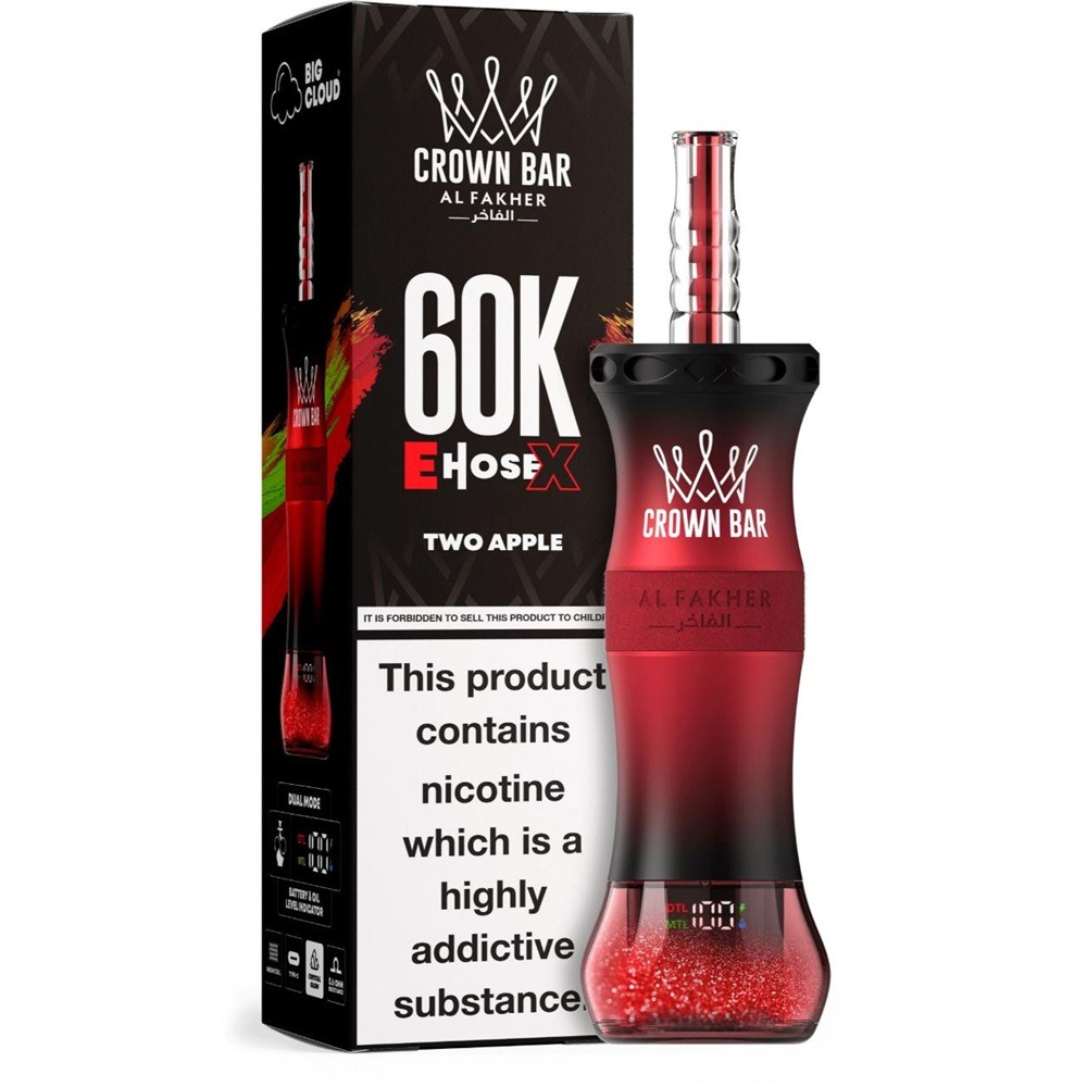 AL Fakher Crown Bar E Hose X Disposable (60000 Puffs) - Image 13