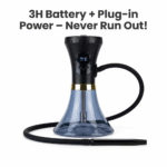 Portable Dual Power Electric Hookah Rechargeable Plug-in Charcoal-Free Modern Travel Party Bar Cafe Hookah RGB Light Plastic - Immagine 5