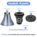 Portable Dual Power Electric Hookah Rechargeable Plug-in Charcoal-Free Modern Travel Party Bar Cafe Hookah RGB Light Plastic - Immagine 10