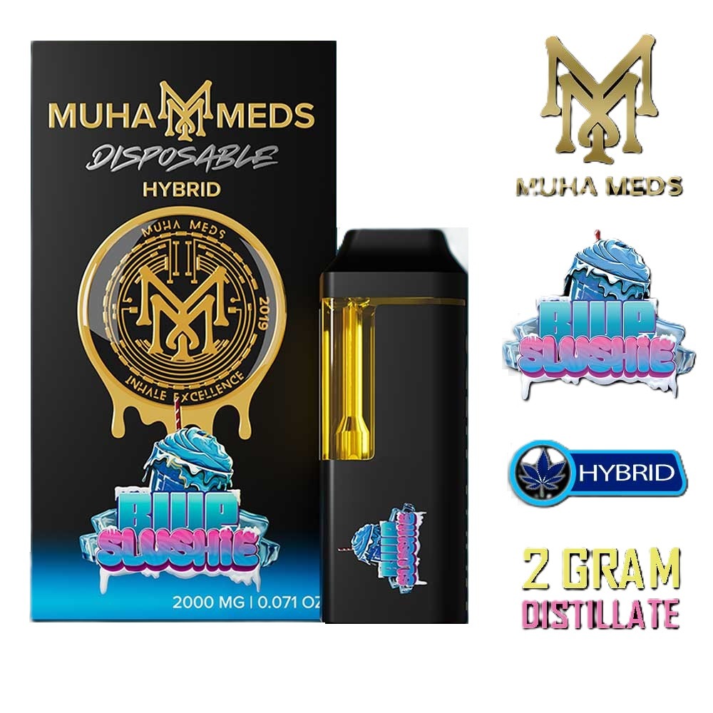 Muha Meds – Disposable Vape Pen – BLUE SLUSHIE – 2G – HYBRID Muha Meds Disposable Vape Pen Blue Slushie 2G – HYBRID - Afbeelding 1