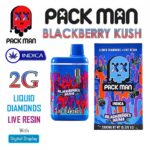 Pack Man THC Vape Disposable Pen Blackberry Kush 2G – INDICA