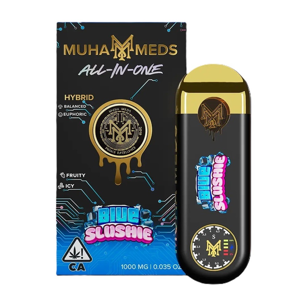 Blauwe slushie - HYBRID Muha Meds Blue Slushie-HYBRID Disposable Vape - Premium ALL-IN-ONE Distillate Experience - Afbeelding 1
