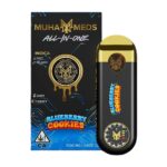 Muha Meds Blueberry Cookies- INDICA Disposable Vape - Premium ALL-IN-ONE Distillate Experience